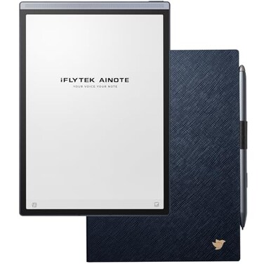 iflytek AINOTE Air 282inch E Ink Tablet for Meetings AI Note Taking Tablet with Blue Folio CaseVoicetoText Transcription MultiLanguages Chatgpt SupportDigital Notebook for WorkStudy