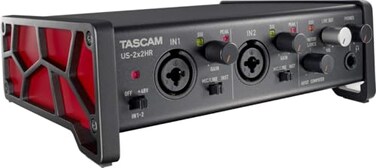 Tascam US2x2HR 2 Mic 2IN2OUT High Resolution Versatile USB Audio Interface for Recording Streaming Podcasting Songwriting