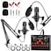 Brvomussy Podcast Equipment Bundle for 2 Audio Interface with Voice Changer Condenser Microphone for Gamer AllinOne Audio Mixer Perfect for Live Streaming Singing YouTube Gaming