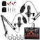 Brvomussy Podcast Equipment Bundle for 2 Audio Interface with Voice Changer Condenser Microphone for Gamer AllinOne Audio Mixer Perfect for Live Streaming Singing YouTube Gaming