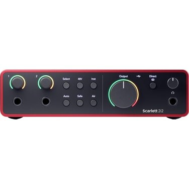 Focusrite Scarlett 2i2 4th Gen USB Audio Interface wBuhne XLR10 10 Ft Mic Cable