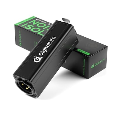 DigitalLife HumBlock XLR Series SingleChannel XLR Audio Ground Loop Noise Isolator Hum Eliminator Passive XLRA600 MF 1Pack Not Compatible with P24P48 Powered Microphones