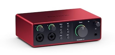Focusrite Scarlett 4i4 4th Gen USB Audio Interface for Musicians Songwriters Guitarists Content Creators HighFidelity Studio Quality Recording and All the Software You Need to Record
