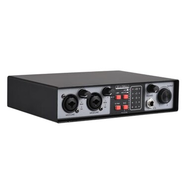 summina 2in 2out Mixer Recording Sound Card Computer Recording Audio Interfaces Mixing Console Computer Recording Driver Free DJ Microphone Equipment 48V Phantom Power Supply Audio Mixer