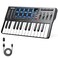 Donner DMK25 Pro MIDI Keyboard Controller 25 Mini Key Portable USBC MIDI Keyboard with 8 Drum Pads OLED Display Personalized Touch Bar Music Production Software and 40 Teaching Courses White