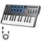 Donner DMK25 Pro MIDI Keyboard Controller 25 Mini Key Portable USBC MIDI Keyboard with 8 Drum Pads OLED Display Personalized Touch Bar Music Production Software and 40 Teaching Courses White