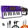 Synido 25 Key USB MIDI Keyboard Controller with Drum Pads Professional Mini Midi Keyboard with OLED Screen Beat Maker Machine for Music Production Purple TempoKEY K25