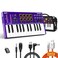 Synido 25 Key USB MIDI Keyboard Controller with Drum Pads Professional Mini Midi Keyboard with OLED Screen Beat Maker Machine for Music Production Purple TempoKEY K25