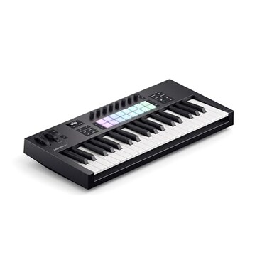 Novation Launchkey 37 MK4 Compact 37 Key USB MIDI Keyboard Controller with DAW Integration Chord Mode Scale Mode 8 Drum Pads and Arpeggiator Includes Software Bundle for Music Production