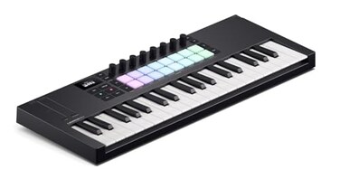 Novation Launchkey Mini 37 MK4 Portable 37 MiniKey USB MIDI Keyboard Controller with DAW Integration Chord Mode Scale Mode Drum Pads and Arpeggiator Includes Music Creation Software Bundle