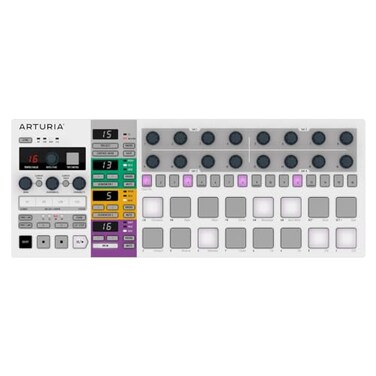 Arturia BeatStep Pro Controller and Sequencer Aftertouch Velocity Sensitive With 2 Independent Melodic Sequencers Drum Sequencer 16 Drum Pads MIDICVGate IO and Music Production Software