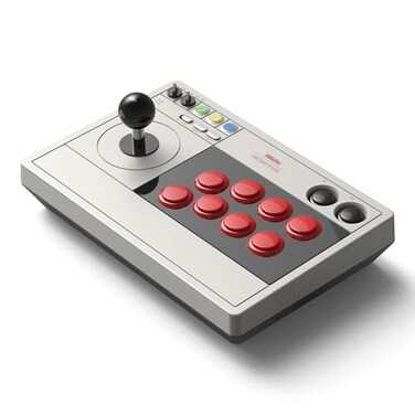 8Bitdo Retro Arcade Fight Stick 8 Way Joystick with 2 Dedicated Macro Buttons and Turbo Function for SwitchSwitch 2 and PC Windows Support Bluetooth 24G Wireless and Wired USBC Cable Connection