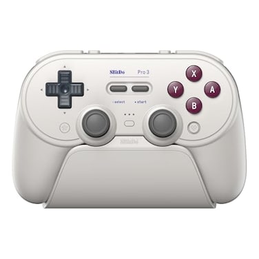8BitDo Pro 3 Bluetooth Controller for SwitchSwitch 2 TMR Joysticks Swappable ABXY Buttons Pro Back Buttons Charging Dock Hall Effect Triggers for Windows Apple SteamOS Android G Classic