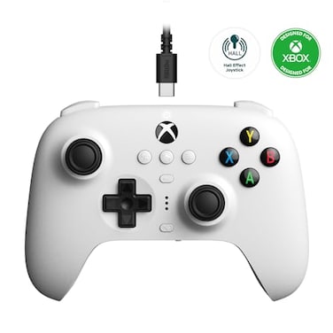 8BitDo Ultimate Wired Controller for Xbox Hall Effect Joysticks and Hall Triggers Compatible with Xbox Series XS Xbox One Windows 10 Windows 11 Officially Licensed White