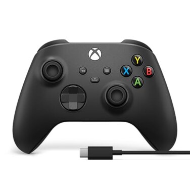 XBOX Wireless Gaming Controller USBC Cable Carbon Black Console PC Android Textured Grip Wireless Bluetooth USBC Connectivity