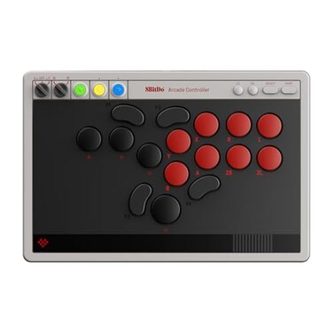 8BitDo AllButton Arcade Controller for SwitchSwitch 2 Windows Bluetooth 24G Wired Connectivity Lowprofile Mechanical Switches 4 Programmable Buttons Hotswappable PCB