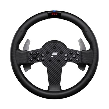 FANATEC Sim Racing CSL Steering Wheel P1 V2 QR2 LITE Rubberised Grip RevStripe LED Display Metal Shifter Paddles QR2 LITE WheelSide Preinstalled PC