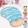 Onwon Cartoon Wrist Protected Personalized Computer Decoration Gel Wrist Rest Mouse Pad Ergonomic Design Memory Foam Mouse Pad Gel Mouse PadWrist RestBlue Cat Style