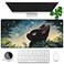 KOAIWPAE Desk Pad Anime Cute Black Cat Extended Gaming Mouse Pad Large 354x157 Big Mouse Pad with NonSlip Base and Stitched Edge Long Computer Keyboard Mouse Mat for Home Office Work