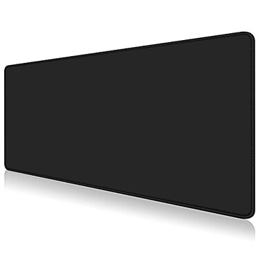 Dapesuom Large Mouse Pad Extended Gaming Mouse Mat with Stitched Edges Full Size Desk Mats with NonSlip Base Computer Big Desktop Keyboard Pad for Gamer Laptop Office 236 x 118 in Jet Black
