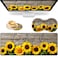 VSOJSOJKE Large Game Mouse Pad Wrist Support Pad Coffee Coaster Sunflower Quote Live Love Laugh Foldable Table Mat with Stitched Edge NonSlip Set Pad Suitable for Office Work and Home