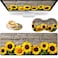 VSOJSOJKE Large Game Mouse Pad Wrist Support Pad Coffee Coaster Sunflower Quote Live Love Laugh Foldable Table Mat with Stitched Edge NonSlip Set Pad Suitable for Office Work and Home