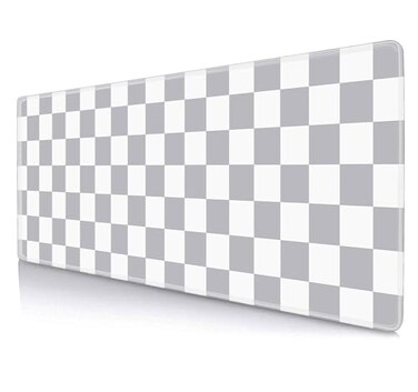SXCKANG Grey Checkered Desk mat Boho Gray Pattern Large Mouse Pad Desk Protector Pad Writing Mat for Work Home Decor Gaming Mousepad Big Mouse Mat for Office Computer Laptop 315 X 118 in