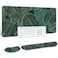 Auhoahsil Large Mouse Pad with Wrist Rests for Keyboard Mouse Thick Soft Ergonomic Memory Foam Wrist Supports Big Long Desk Mat 355 x 157 in for Office Gaming Computer Tropical Leaf