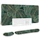 Auhoahsil Large Mouse Pad with Wrist Rests for Keyboard Mouse Thick Soft Ergonomic Memory Foam Wrist Supports Big Long Desk Mat 355 x 157 in for Office Gaming Computer Tropical Leaf