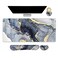 ARTSO Large Gaming Mouse Pad Keyboard Wrist Rest Pad Wrist Support Mousepad Set Stitched Edge Extended NonSlip Base Memory FoamMultifunctional Desk Mat 4pcs for Office Home Gilt Marble