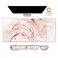 ARTSO Large Gaming Mouse Pad Keyboard Wrist Rest Pad Wrist Support Mousepad Set Stitched Edge Extended NonSlip Base Memory FoamMultifunctional Desk Mat 4pcs for Office Home Pink Marble