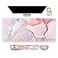 ARTSO Large Gaming Mouse Pad Keyboard Wrist Rest Pad Wrist Support Mousepad Set Stitched Edge Extended NonSlip Base Memory FoamMultifunctional Desk Mat for Office Home Purple Pink Marble
