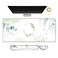 ARTSO Gaming Mouse Pad Wrist Support Set XXL Large Desk Mat Mousepad Keyboard Wrist Support Mouse Wrist RestCoaster 4in1 Ergonomic Memory Foam Stitched Edge for Home Office Pretty Leaves