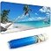 Wiabsi Desk MatLarge Mouse Pad 35156 XXL Extended Gaming Mouse Pad Mat with NonSlip Base Stitched Eges Mousepad for ComputerOfficeKeyboard and Laptop Palm Sea