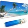Wiabsi Desk MatLarge Mouse Pad 35156 XXL Extended Gaming Mouse Pad Mat with NonSlip Base Stitched Eges Mousepad for ComputerOfficeKeyboard and Laptop Palm Sea