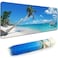 Wiabsi Desk MatLarge Mouse Pad 35156 XXL Extended Gaming Mouse Pad Mat with NonSlip Base Stitched Eges Mousepad for ComputerOfficeKeyboard and Laptop Palm Sea