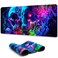 Simpkeely Horror Skull Mouse Pad Large Waterproof Blacklight Colorful Skeleton Neon Gaming NonSlip Rubber Base Mousemat Glow in The Dark Abstract Desk Mat for Office Home 315 x 118 inches