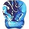 MROCO Ergonomic Mouse Pad with Gel Wrist Rest Smooth Wrist Support Surface NonSlip PU Base for Pain Relief Comfortable Mousepad for Computer Laptop Office Home 94 x 81 in Blue Waves