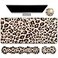 Dikoer 4Pcs Memory Foam Keyboard Mouse Wrist Rest Pad Gaming Desk Mat 315 118 with Stitched Edges Mouse Wrist Cushion Coasters Set NonSlip Desk Pad Protector for Laptop Computer Leopard Print