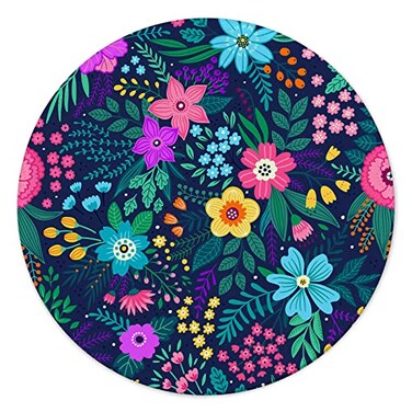 NNAKAPAKA Round Mouse PadGaming Mouse PadNonSlip Rubber Base Mouse Mat with Stitched Edge 79 x 79 Inch for Laptop Computer Attractive Flower