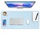 Boutilon Leather Desk Pad 30 x14NonSlip Mouse PadOffice Desk MatWaterprooft PU Leather Desk BlotterDesk Pad ProtectorDesk Writing Pad for Home Office Decor MLight Blue