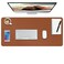 Boutilon Leather Desk Pad ProtectorNonSlip Mouse PadLaptop Desk PadOffice Mouse MatWaterproof Leather Desk BlotterDesk Writing Pad for Office and Home MBrown30x14