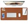 Boutilon Leather Desk Pad ProtectorNonSlip Mouse PadLaptop Desk PadOffice Mouse MatWaterproof Leather Desk BlotterDesk Writing Pad for Office and Home MBrown30x14