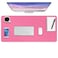 Boutilon Leather Desk Pad ProtectorNonSlip Mouse PadLaptop Desk PadOffice Mouse MatWaterproof Leather Desk BlotterDesk Writing Pad for Office and Home MRose Pink30x14