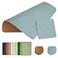 EAGZFFI DoubleSided PU Leather Cork Mouse Pad with Coaster Reversible NonSlip Stitched Edges for Office Home 8x11 Inches Sierra Blue