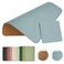 EAGZFFI DoubleSided PU Leather Cork Mouse Pad with Coaster Reversible NonSlip Stitched Edges for Office Home 8x11 Inches Sierra Blue