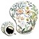 DOOKE Ergonomic Mouse Pad with Wrist Support Cute Mouse Pads with NonSlip PU Base for Home Office Working Studying Easy Typing Pain Relief Beautiful Floral