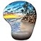 ITNRSIIET Ergonomic Mouse Pad with Gel Wrist Support Wrist Rest Smooth Surface NonSlip PU Base Comfortable Office Supplies Pain Relief 95 x 8 inches Beach