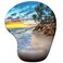 ITNRSIIET Ergonomic Mouse Pad with Gel Wrist Support Wrist Rest Smooth Surface NonSlip PU Base Comfortable Office Supplies Pain Relief 95 x 8 inches Beach