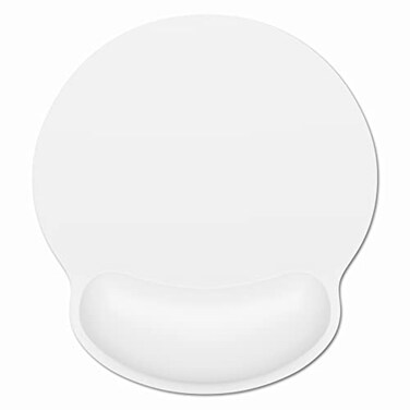 Dapesuom Ergonomic Mouse Pad with Wrist Support Comfortable Memory Foam Wrist Rest for Easy Typing Pain Relief Cute Computer Gaming Desktop Mouse Mat with NonSlip Base for Laptop Office White